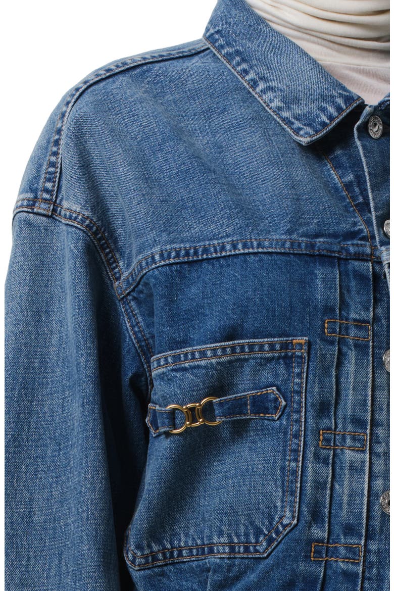 Horsebit Denim Jacket, Alternate, color, SWEETZER