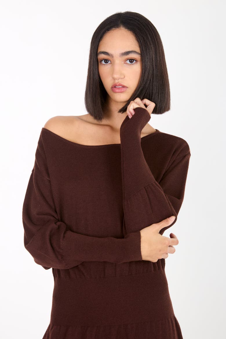 Morgan Dress, Alternate, color, Chocolate