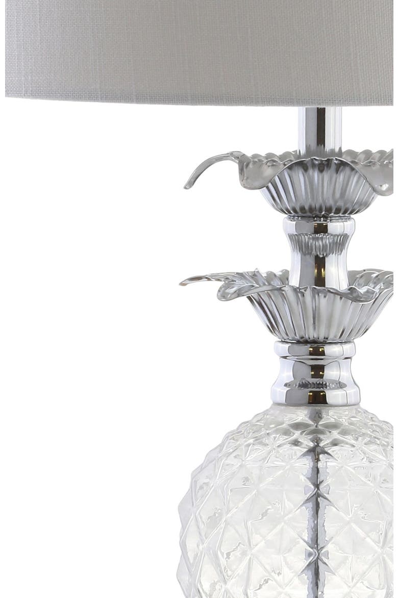 Jane 24" Glass LED Table Lamp, Clear/Chrome, Alternate, color, Clear/Chrome