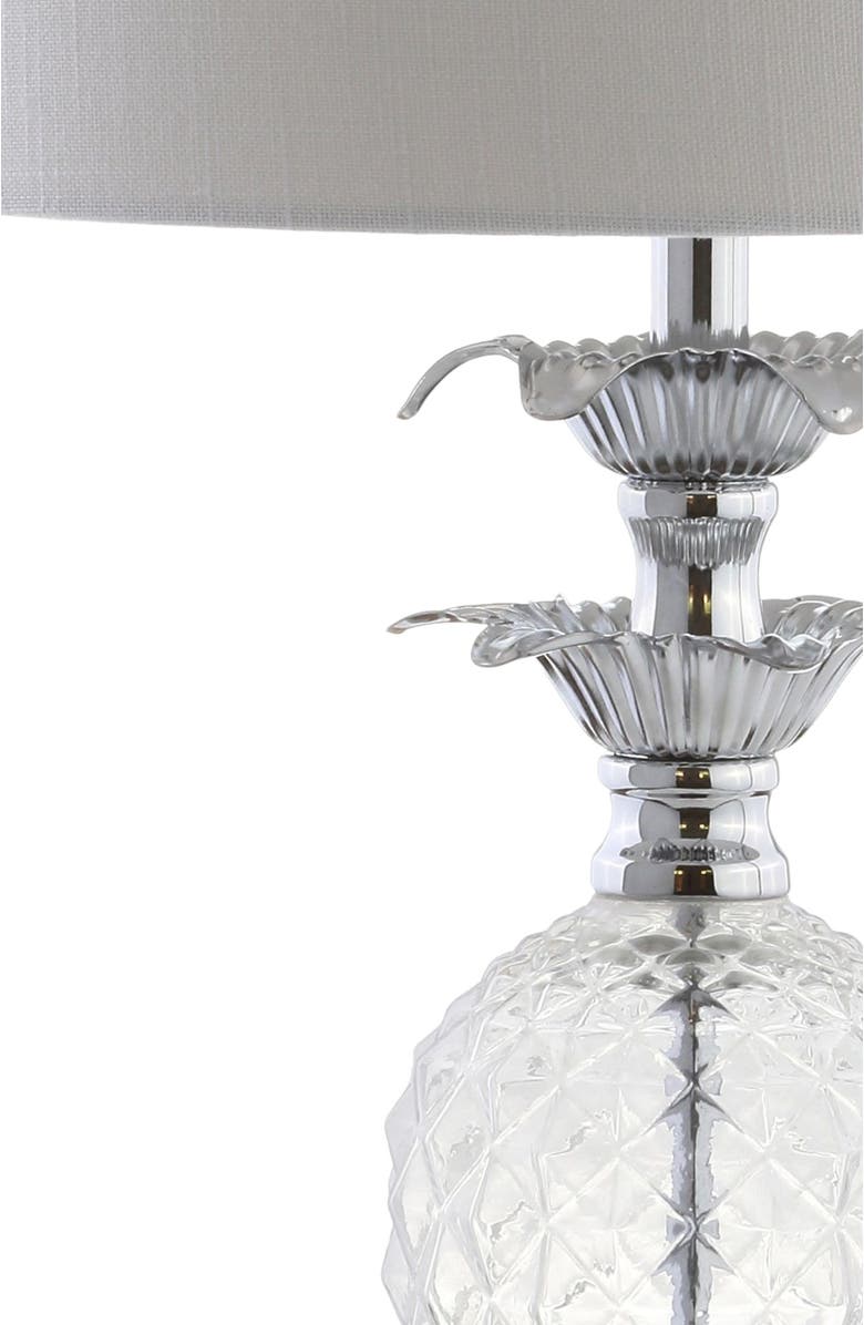 JONATHAN Y Jane 24" Glass LED Table Lamp, Clear/Chrome, Alternate, color, Clear/Chrome