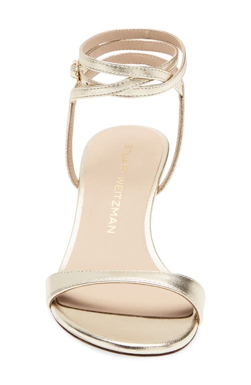 Stuart Weitzman Nudist Wrap Sandal In Gold
