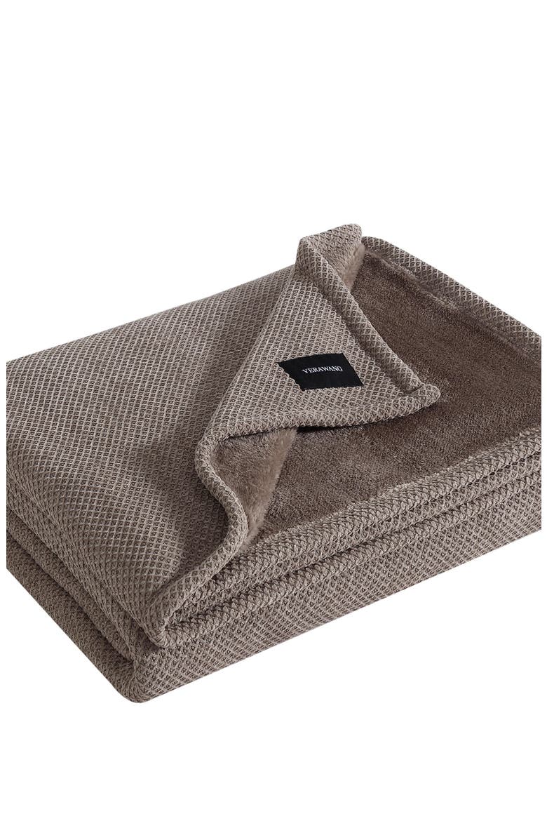 Chenille Jacquard Plush Throw Blanket, Alternate, color, LIGHT / MEDIUM BROWN