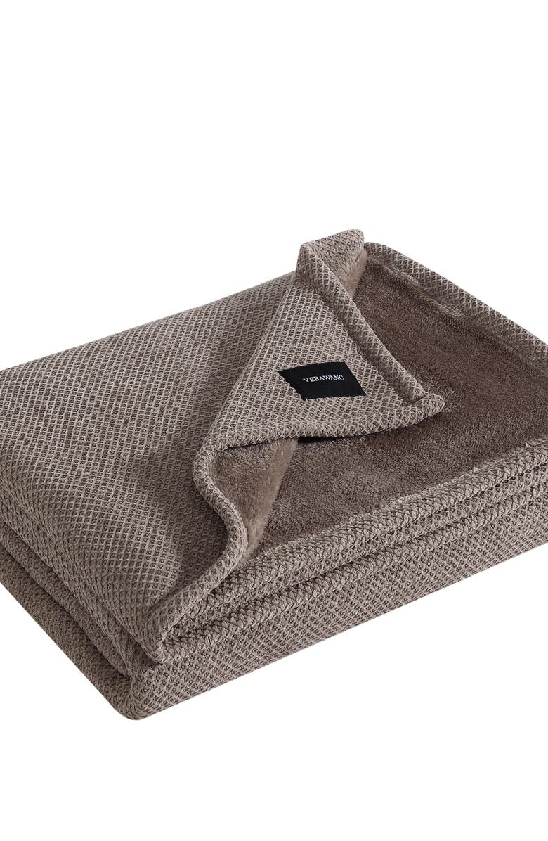 Vera Wang Chenille Jacquard Plush Throw Blanket, Alternate, color, 