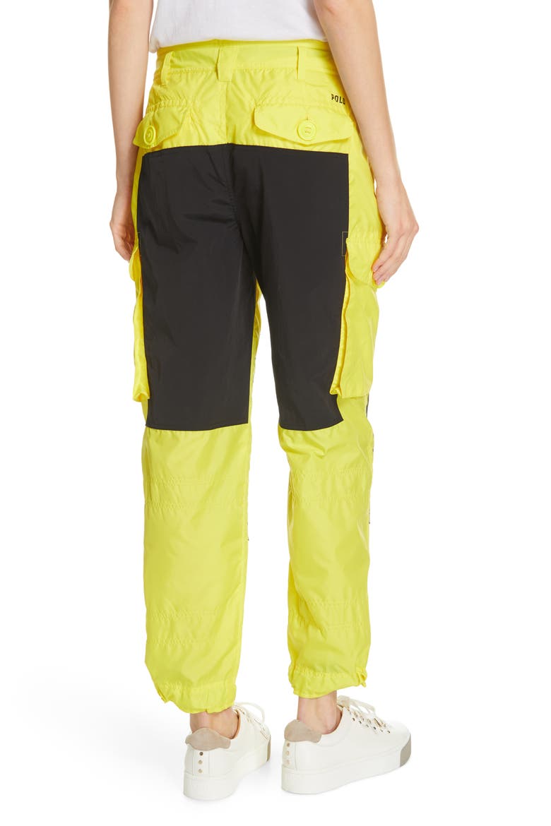 Colorblock Cargo Pants, Alternate, color, OPTIC YELLOW/ POLO BLACK