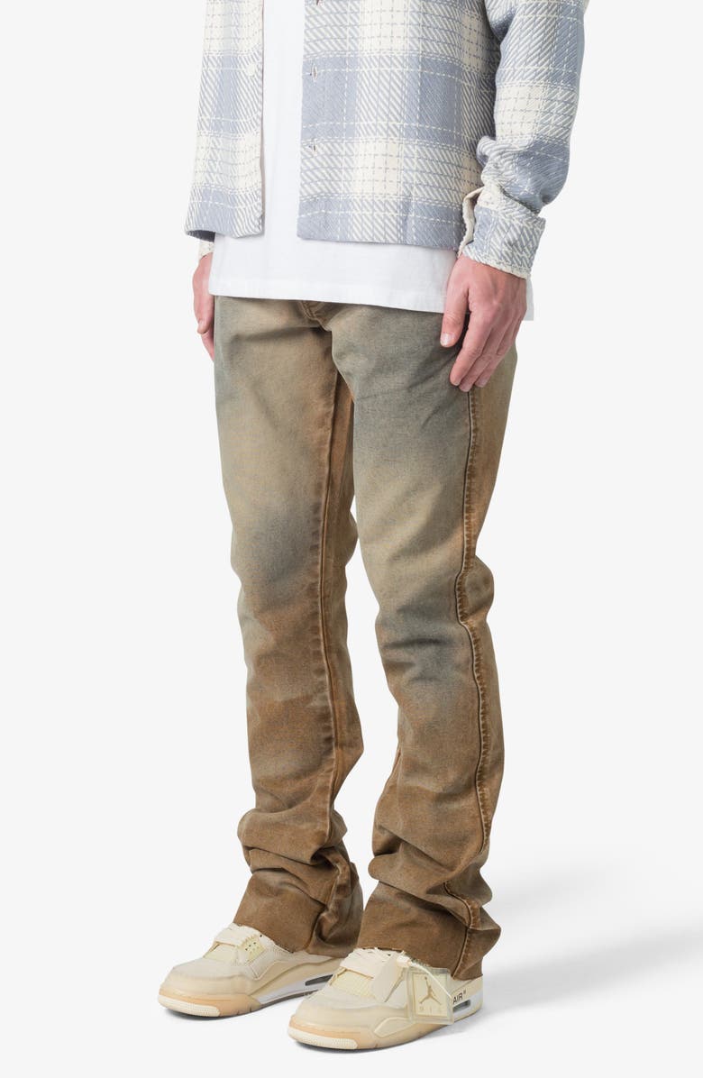 mnml B643 Burnt Flare Jeans, Alternate, color, Black/ Brown