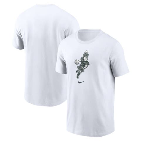 Men's Nike White Michigan State Spartans Basketball Sparty Sport T-Shirt