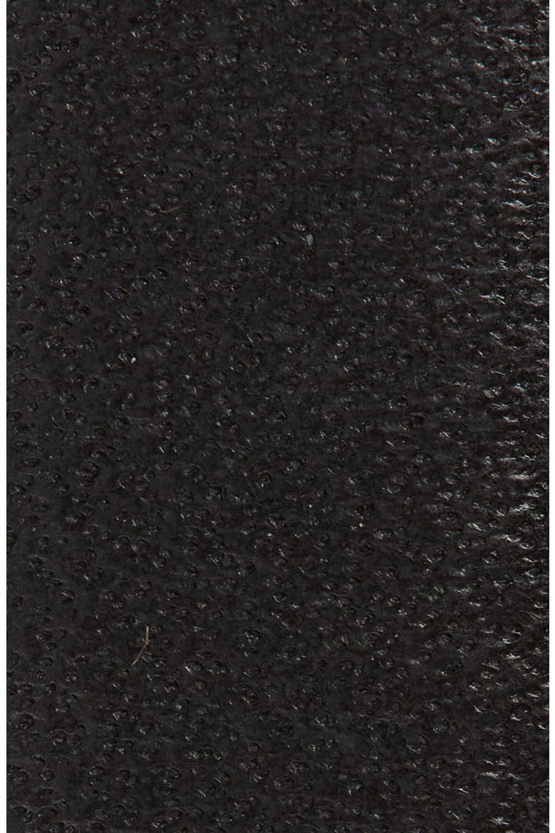 Alexander McQueen Molten Buckle Leather Belt, Alternate, color, BLACK