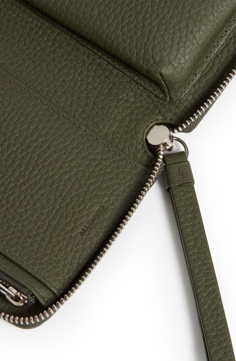 AllSaints Fetch Leather Phone Wristlet, Alternate, color,