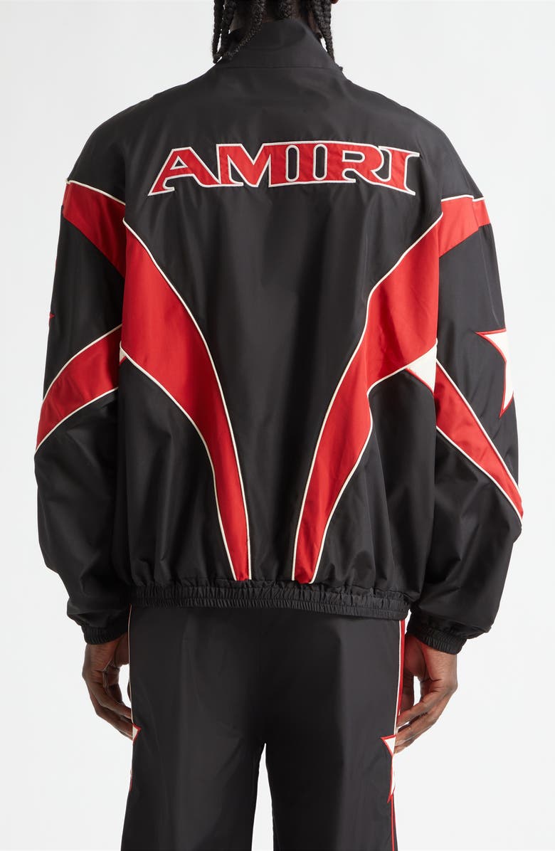 AMIRI Sport Colorblock Windbreaker Jacket, Alternate, color, Black