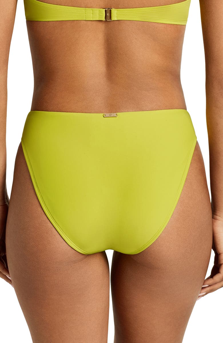 Lauren Ralph Lauren Curved Waist Bikini Bottoms, Alternate, color, Lime Breeze