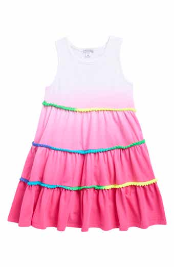 Flapdoodles Kids' Dip Dye Jersey Dress