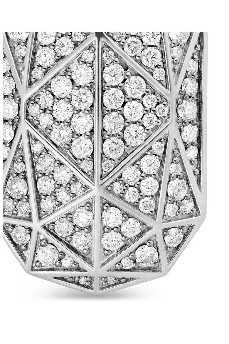 Torqued Faceted Amulet in Sterling Silver with Pavé Diamonds, Alternate, color, STERLING SILVER