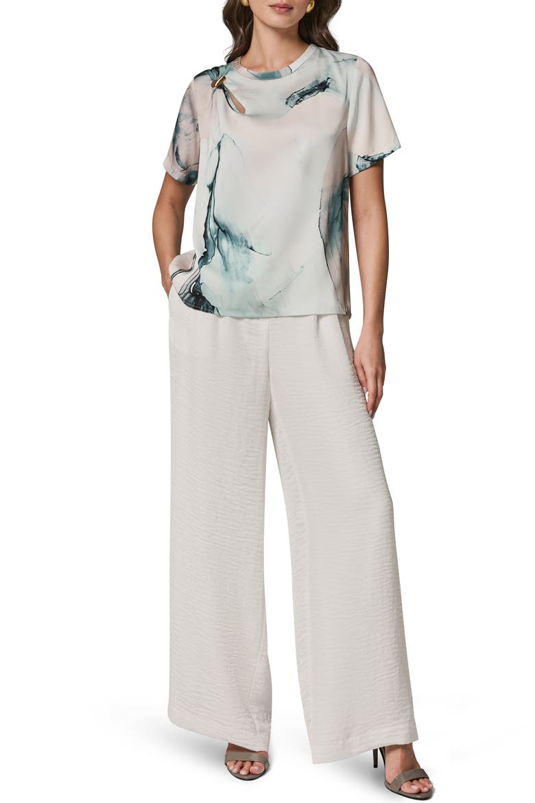 Hardware Detail Short Sleeve Top, Alternate, color, SKYLIGHT MULTI