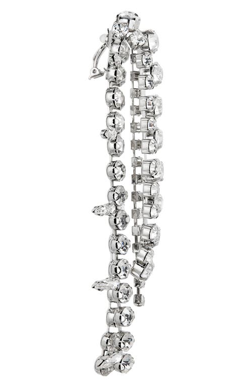 Area Crystal Fringe Front/back Drop Earrings In Metallic