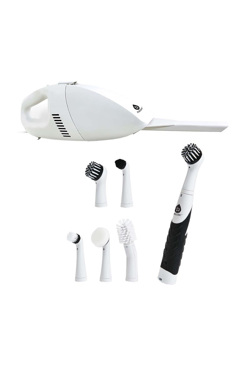 Cordless Power Scrubber & Car Vacuum Cleaner, Main, color, White