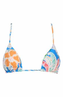 Balmy Floral Triangle Bikini Top