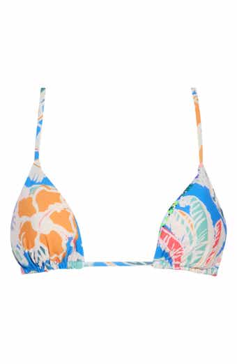 Balmy Floral Triangle Bikini Top