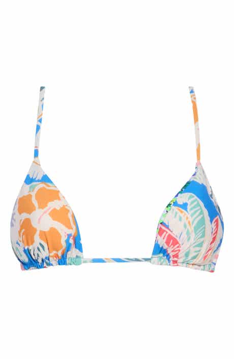 Balmy Floral Triangle Bikini Top