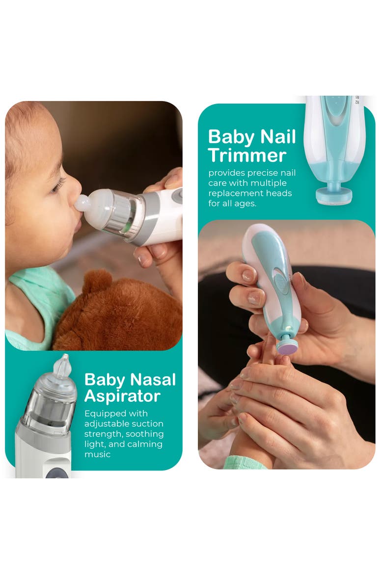 Electric Baby Grooming Set - Gentle Nasal Aspirator and Nail Trimmer, Alternate, color, Multicolor