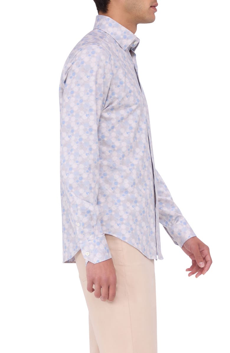 Bugatchi Jax OoohCotton<sup>®</sup> Dot Print Button-Up Shirt, Alternate, color,