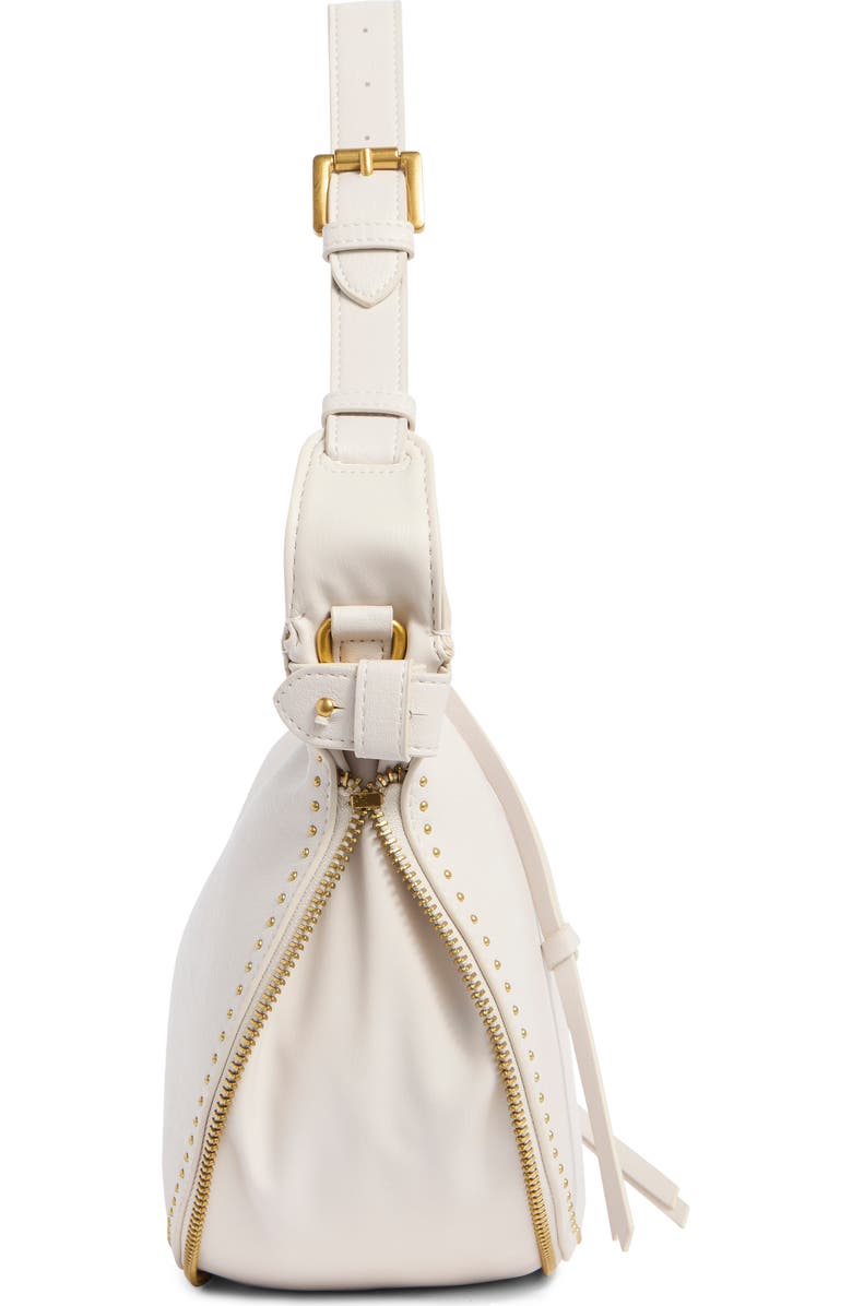 Steve Madden Ally Studded Shoulder Bag, Alternate, color, Chalk