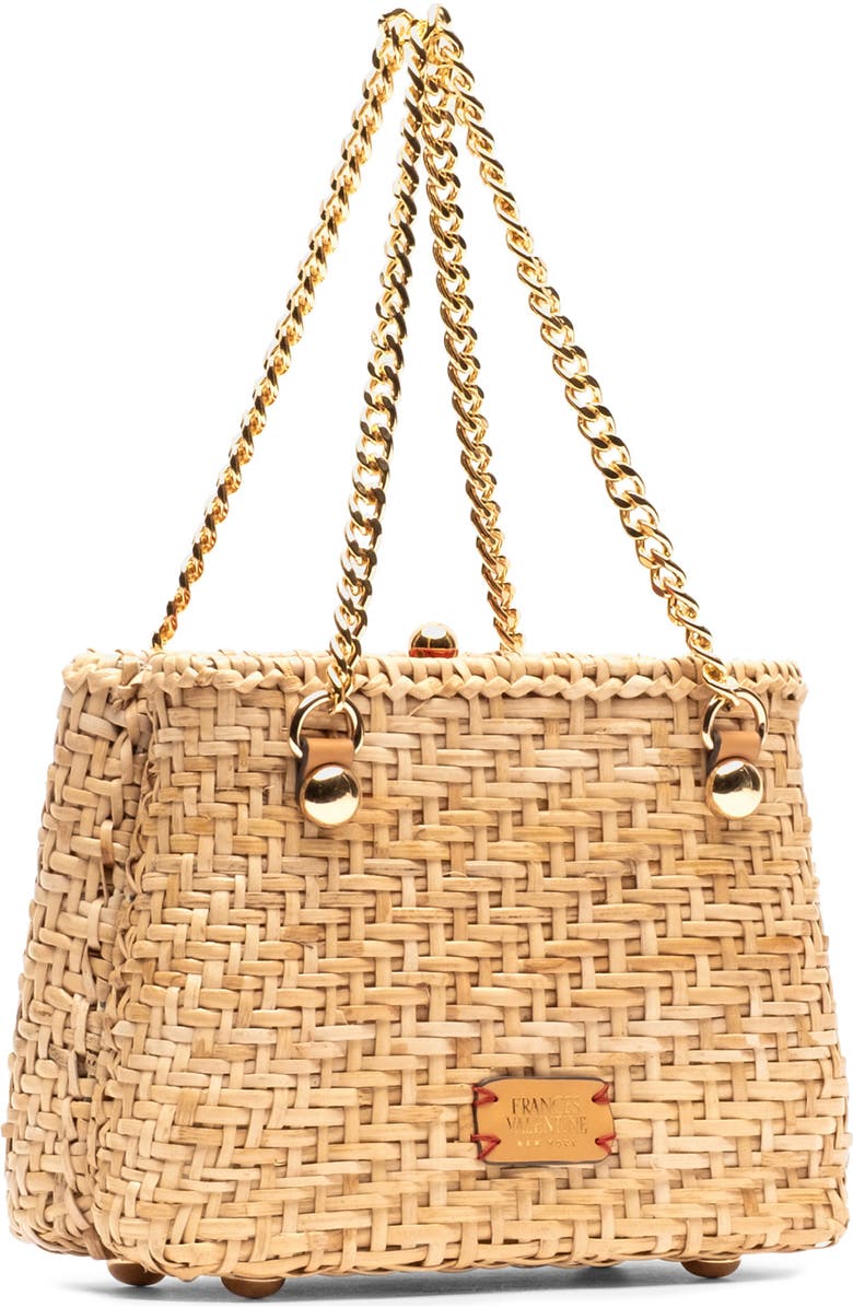 Frances Valentine Butterscotch Wicker Basket Shoulder Bag, Alternate, color, Toast
