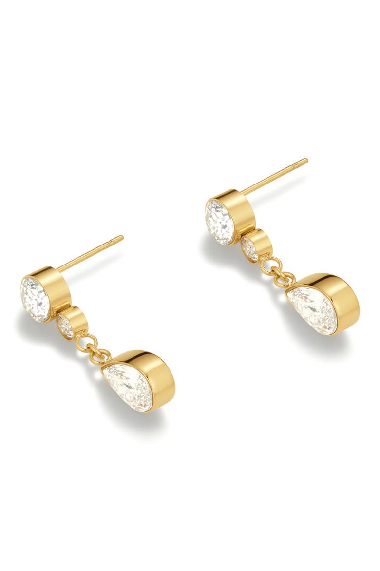 Pear Drop Earrings, Alternate, color, GOLD