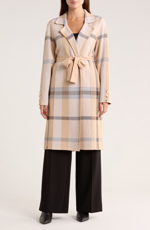 Nala Plaid Wrap Coatigan (Plus)