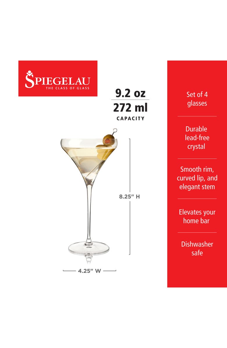 SPIEGELAU Willsberger Martini Glass Set of 4, Alternate, color,