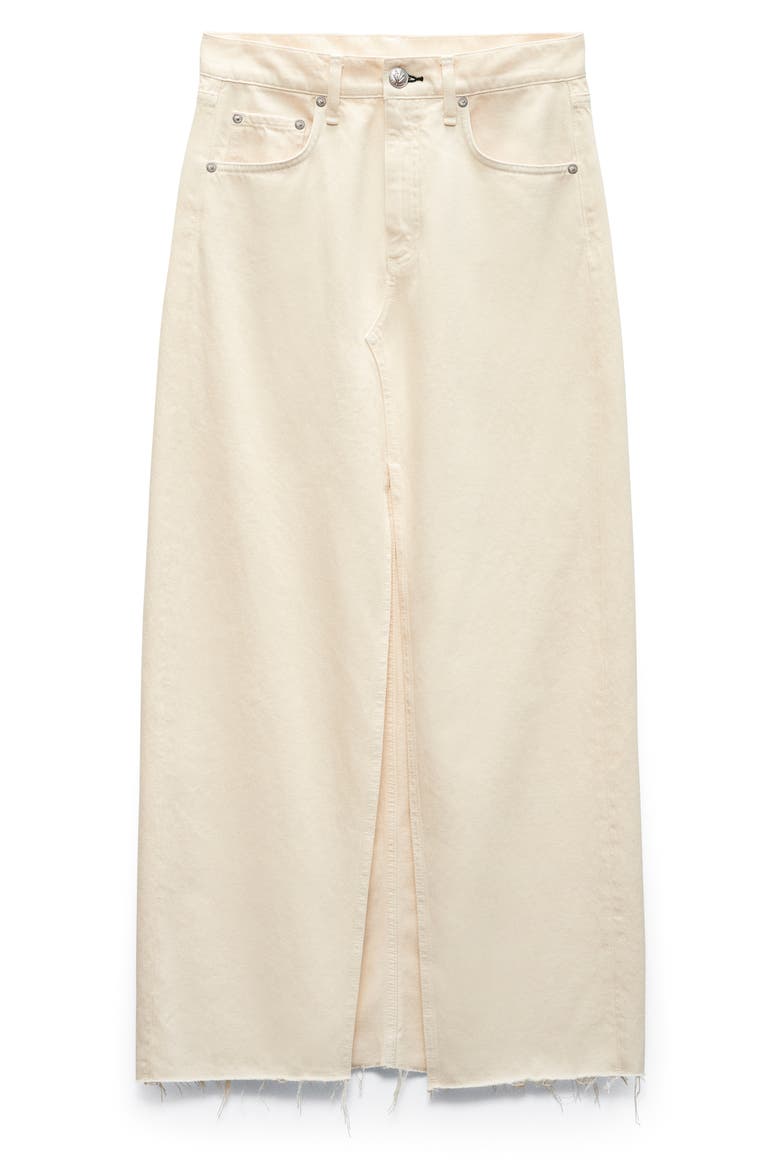 Avery Denim Maxi Skirt, Alternate, color, ECRU