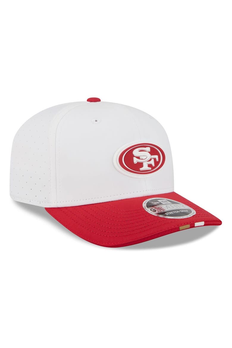 Men's New Era  White/Scarlet San Francisco 49ers 2025 NFL Training Camp 9SEVENTY Adjustable Hat, Alternate, color, White
