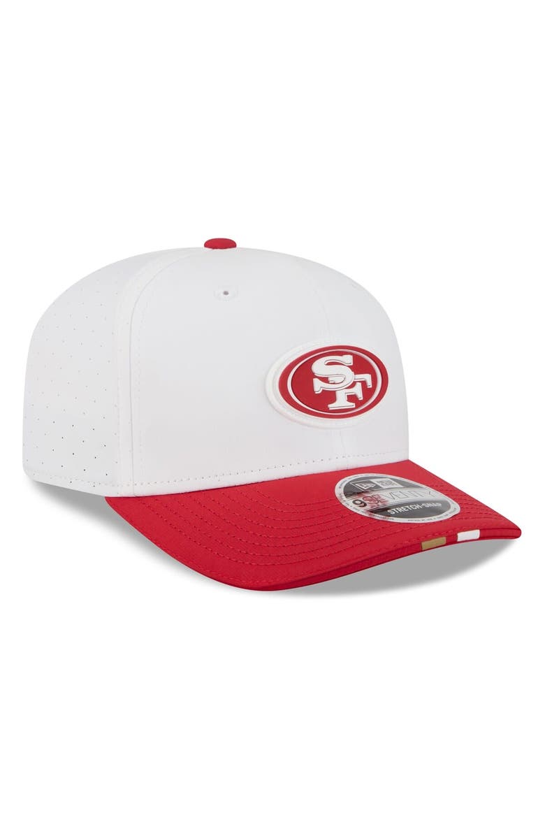 New Era Men's New Era White/Scarlet San Francisco 49ers 2025 NFL Training Camp 9SEVENTY Adjustable Hat, Alternate, color, White