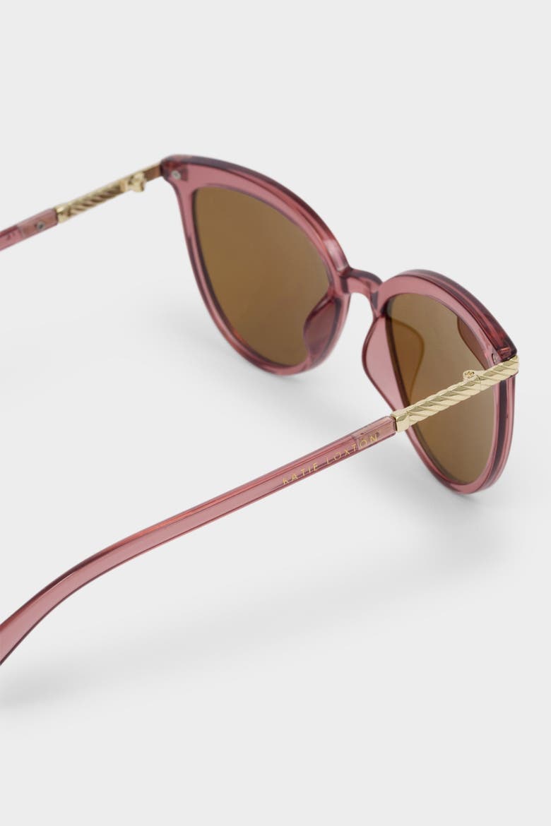 Ravello Round Sunglasses in Cherry Transparent, Alternate, color, Cherry