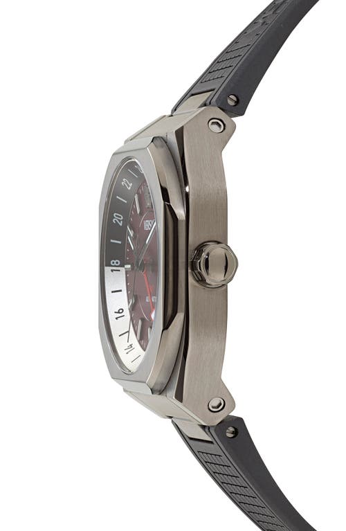 Versace Men's Swiss Automatic V-contempo Gmt Black Tpu Strap Watch 40x48mm In Ip Gunmetal