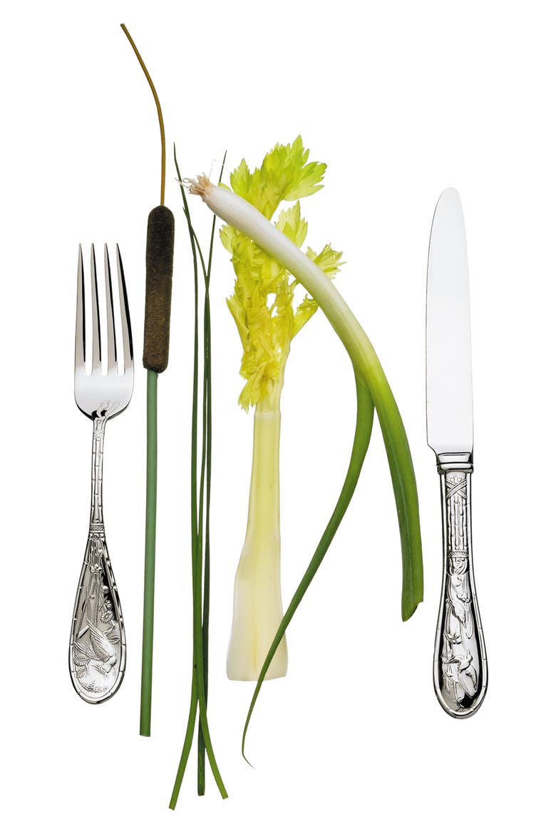 Japanese Bird 20-Piece Flatware Set, Alternate, color, SILVER