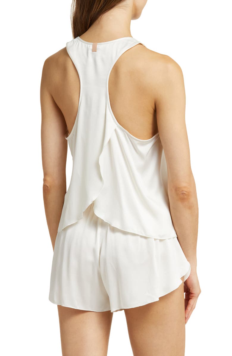 Lunya Racerback Washable Silk Short Pajamas, Alternate, color, Tranquil White