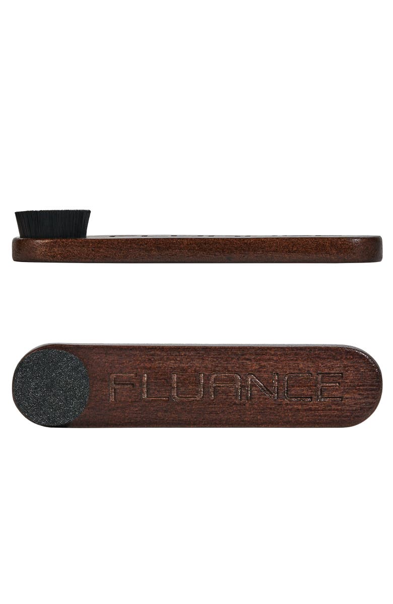 Fluance Vinyl Record Cleaning Kit with Anti-Static, Velvet & Stylus Brushes, Alternate, color, Natural Walnut
