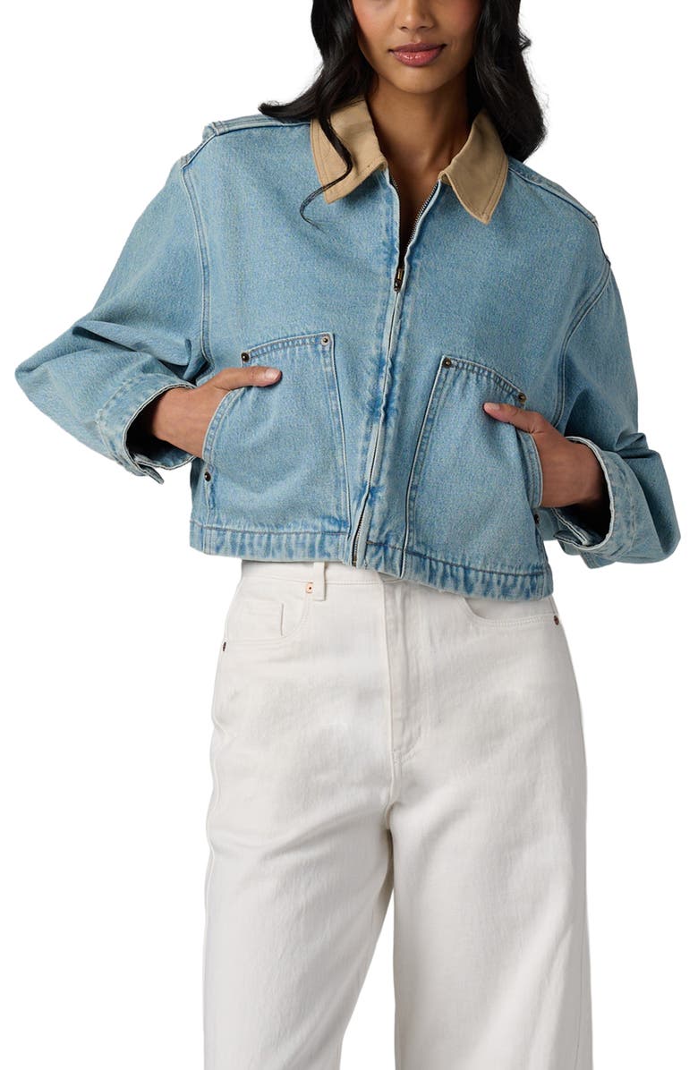 BLANKNYC Denim Crop Chore Jacket, Alternate, color, 