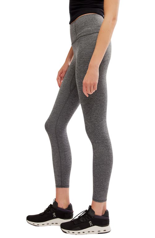 Shop Free People Never Better Heathered Leggings In Black Heather