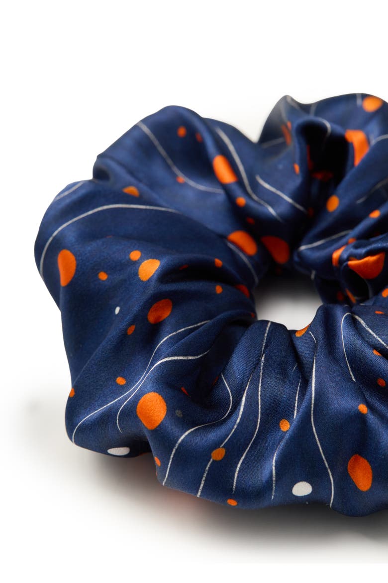 Celestia Silk Scrunchie, Alternate, color, Blue