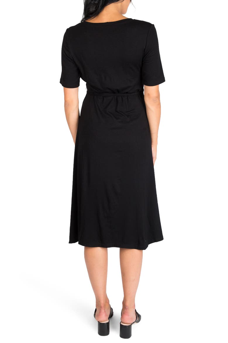 Maya Maternity/Nursing Wrap Dress, Main, color, BLACK