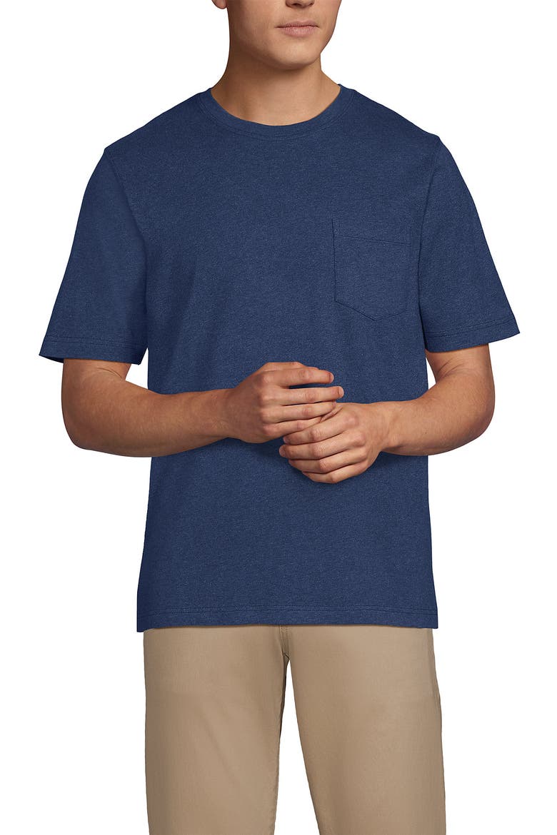 Super-T Short Sleeve T-Shirt with Pocket, Main, color, Nautical Blue Heather