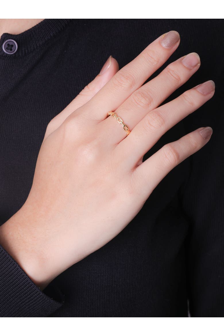 Cable Link Band Ring in 14K Gold, 3mm, Alternate, color, Yellow Gold