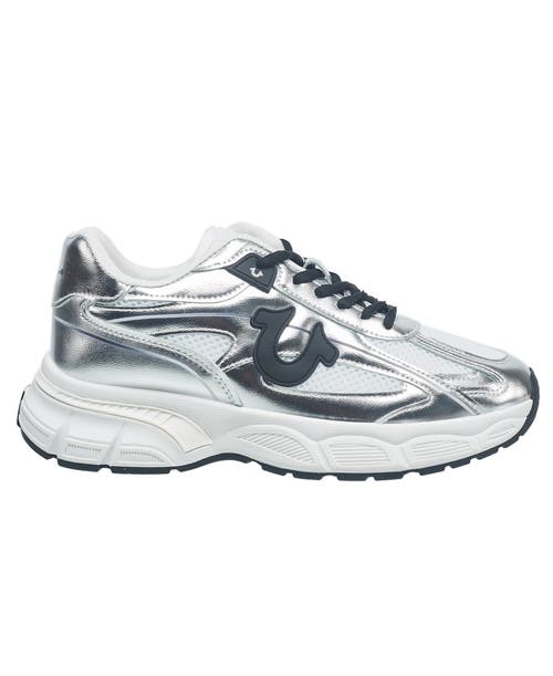 True Religion Ladies Onika Sneaker In Silver Multi