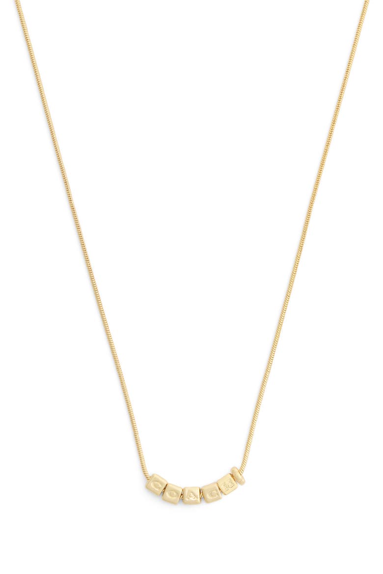 Cube Short Pendant Necklace, Alternate, color, SHINY GOLD