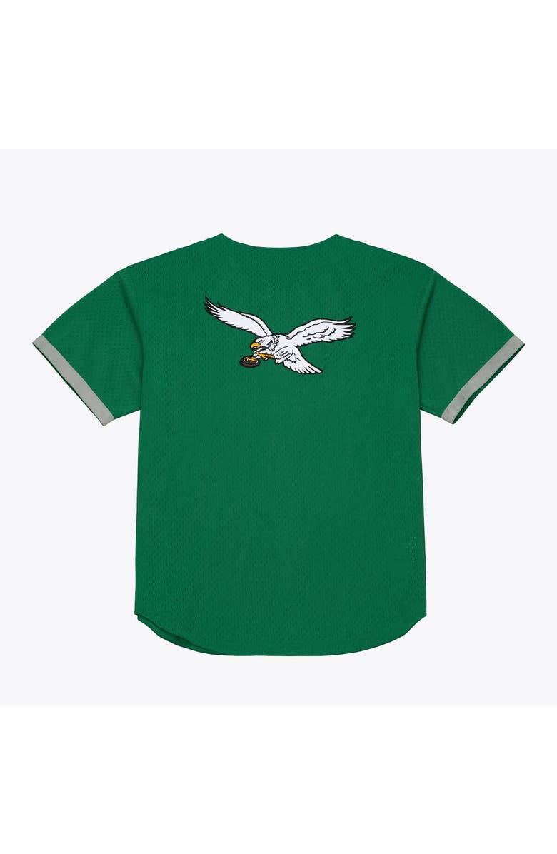 Mitchell & Ness Men's Mitchell & Ness  Kelly Green Philadelphia Eagles Head Coach Mesh Full-Button Fashion Jersey, Alternate, color, Kelly Green