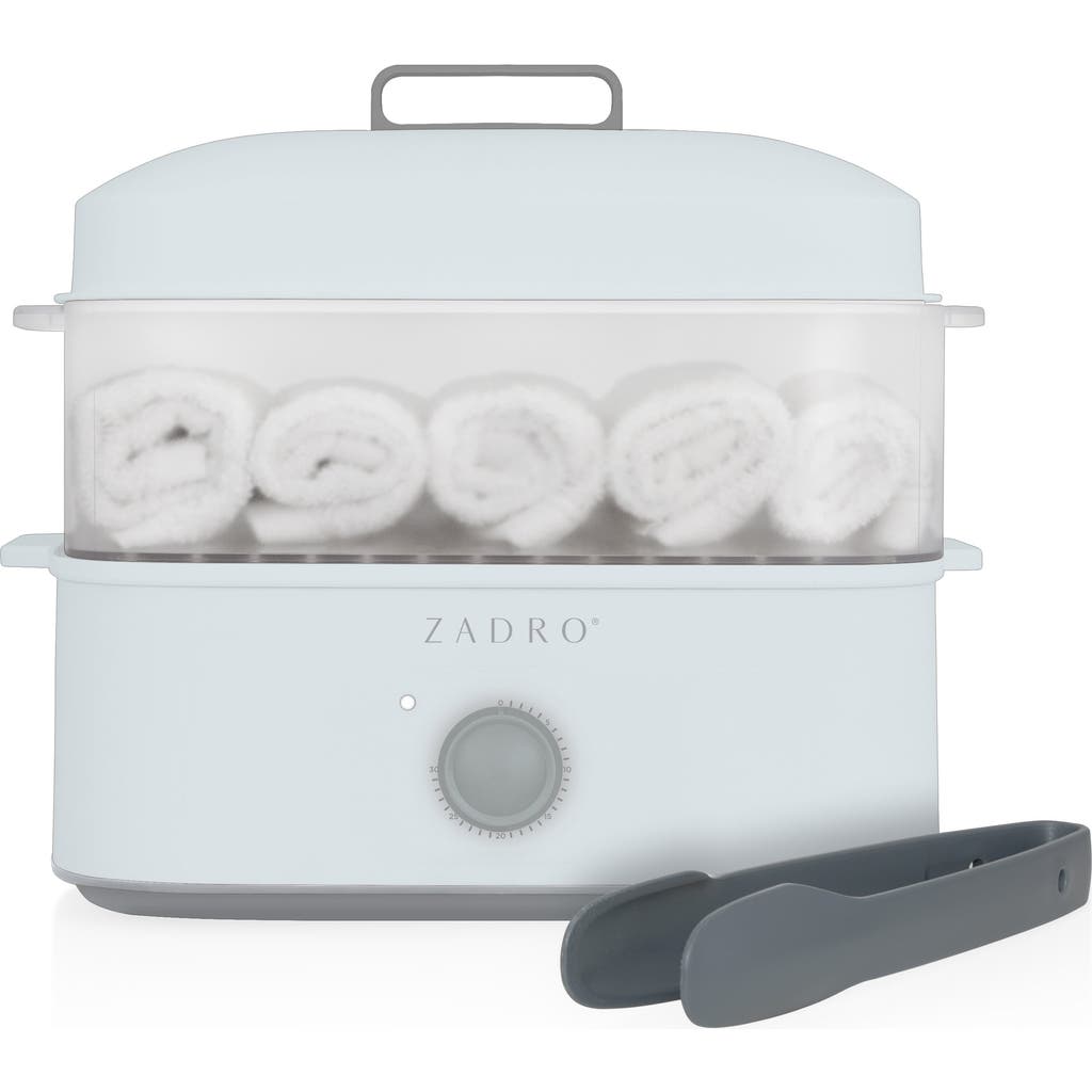 Zadro Countertop Towel Steamer with Tongs in Blue/gray  product