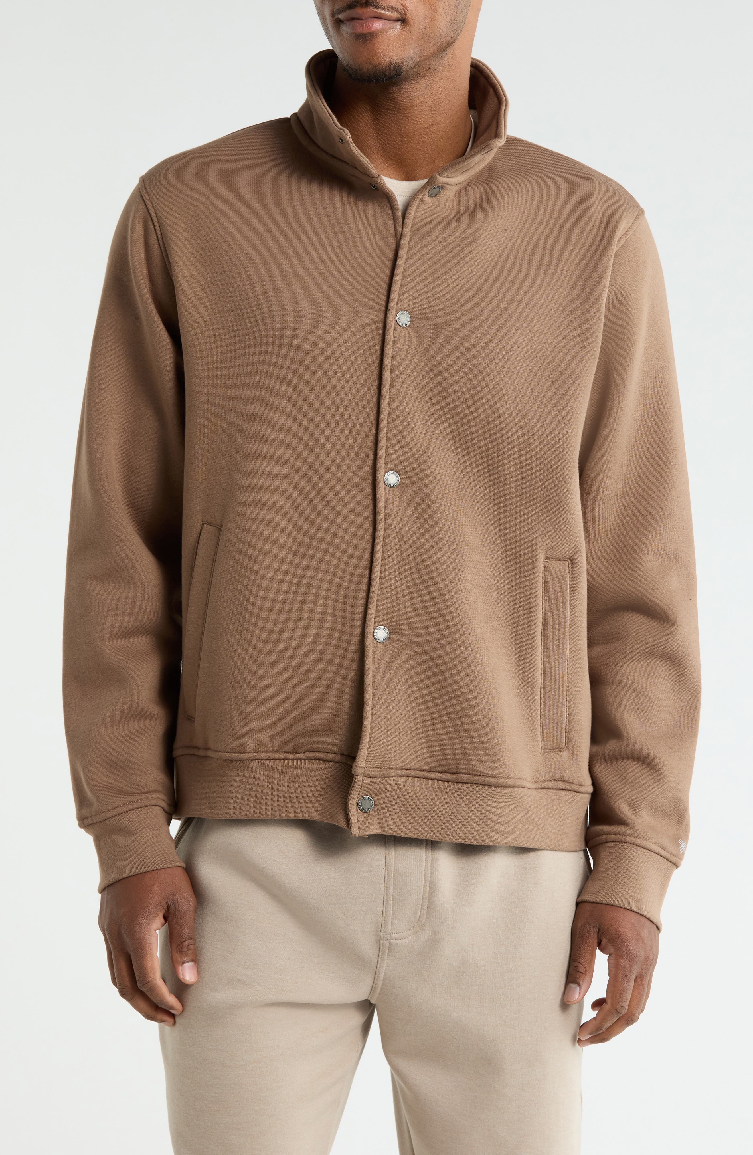 Kenneth Cole Snap Front Fleece Jacket