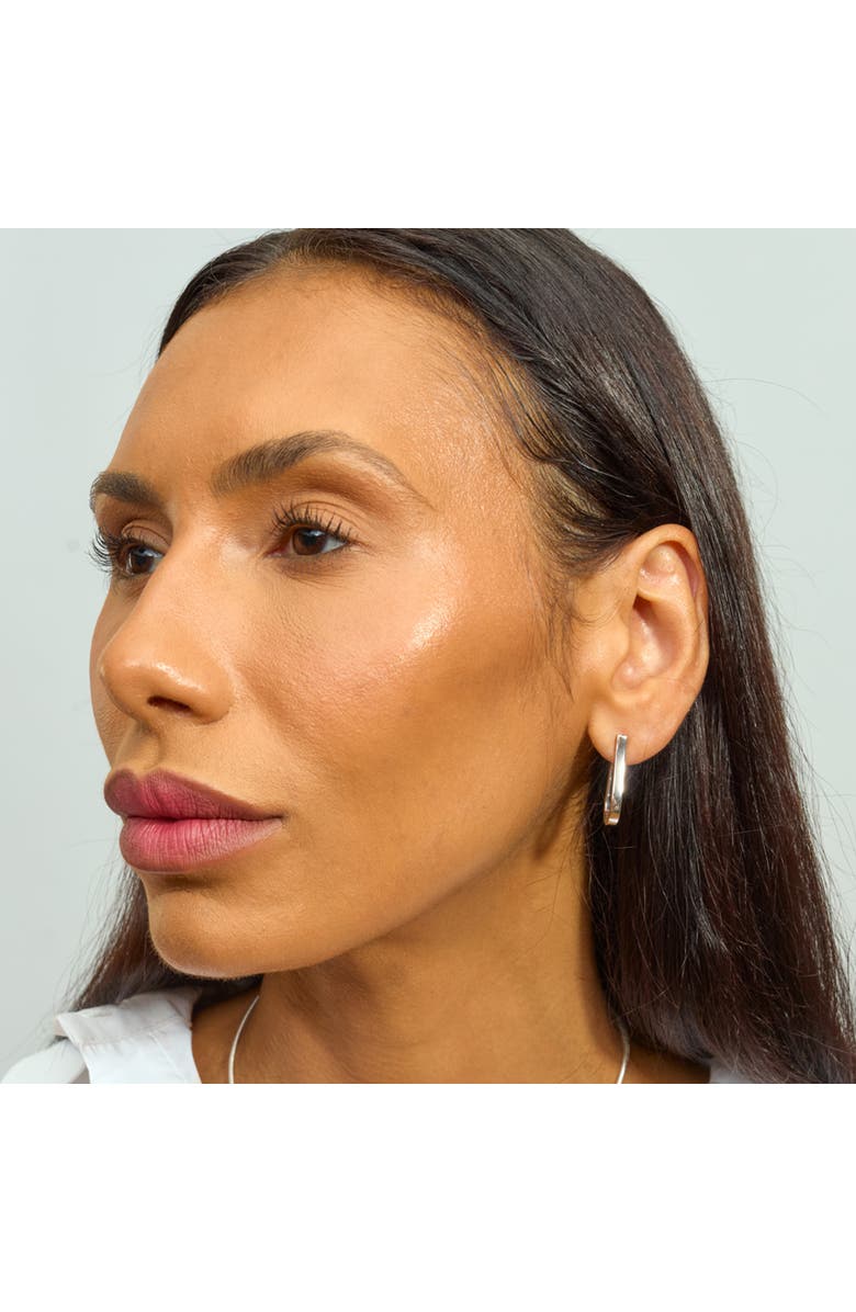 Lucy Quartermaine Petal Hoops Large, Alternate, color, Sterling Silver