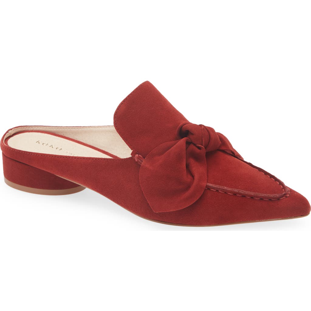 Koko + Palenki Piet Bow Mule In Red
